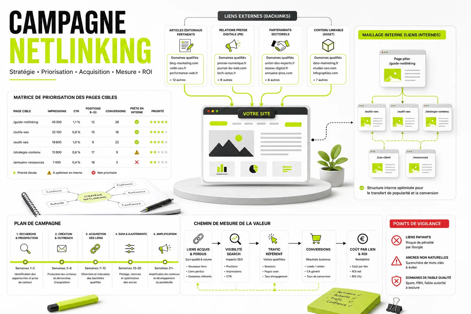 Campagne netlinking : le guide pratique pour planifier, exécuter et mesurer vos backlinks