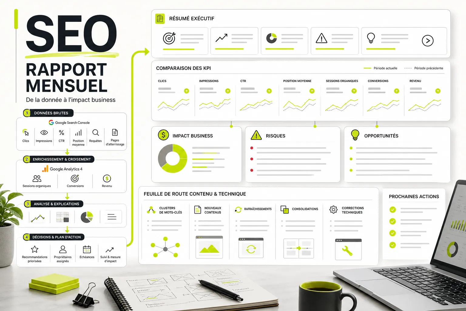 Rapport SEO : Guide complet et modèle pour transformer vos données en décisions