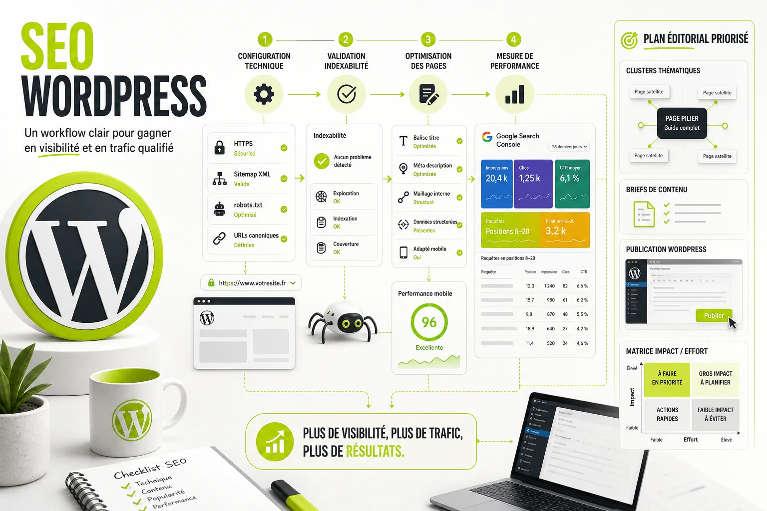 SEO WordPress : Guide complet d'optimisation et méthode pas à pas