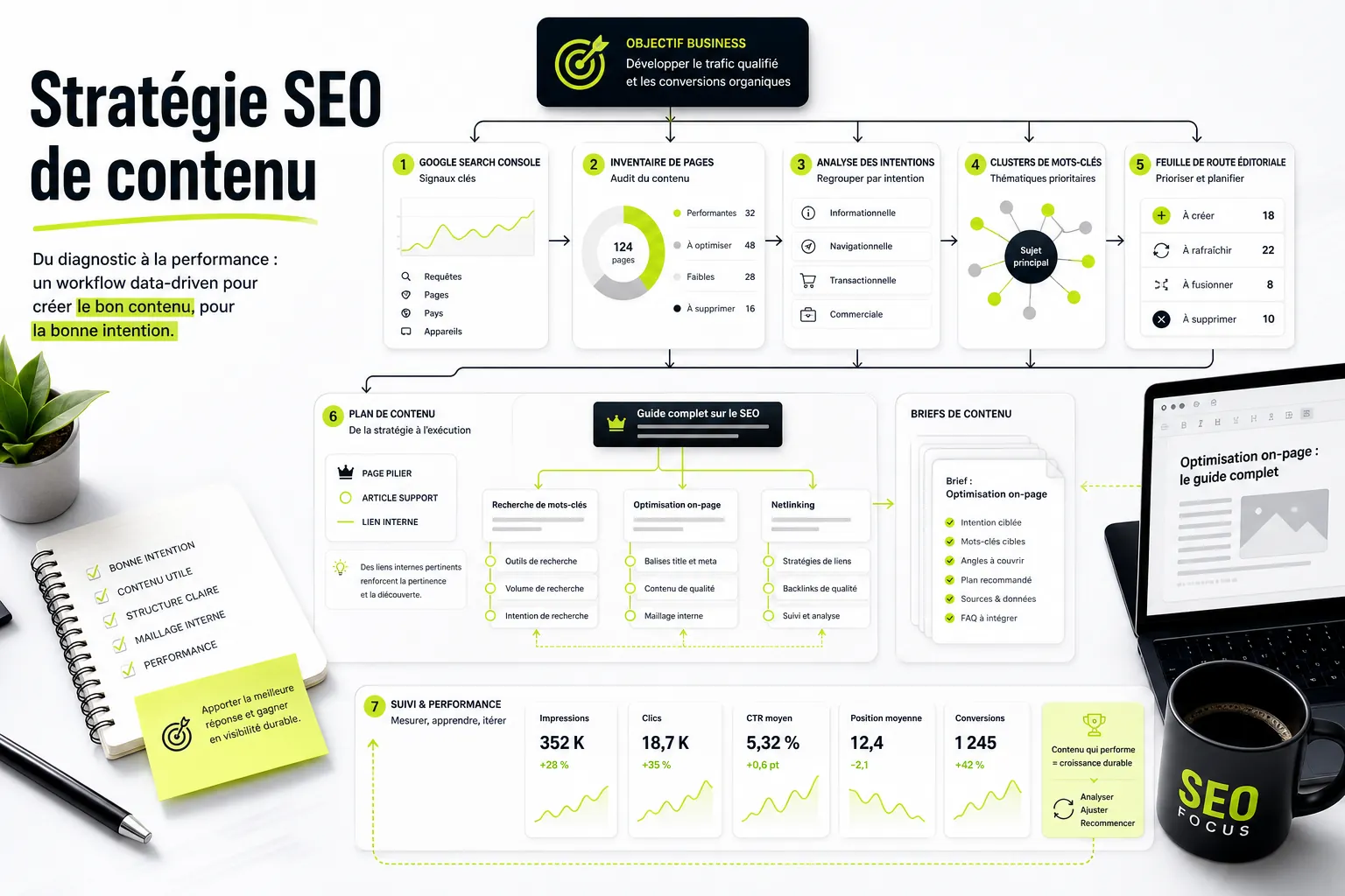 Stratégie de contenu SEO : Le guide méthodique pour piloter votre croissance
